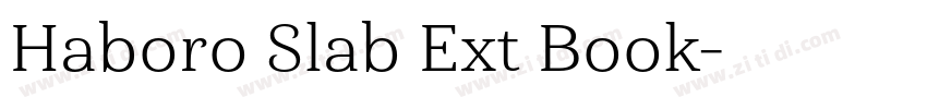Haboro Slab Ext Book字体转换 Haboro Slab Ext Book字体转换